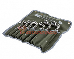 Набор торцовых сквозных L-образных ключей 7 шт ДелоТехники  (тетроновая сумка) 