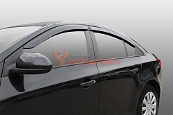 Дефлекторы на боковые стекла Chevrolet Cruze 2009-н.в.седан/накладные/скотч) к-т 4шт серия Samurai 