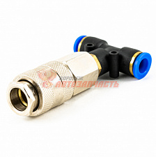 Фитинг трубок Т-образный PUT, 6мм QJ c быстросъемом