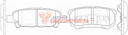 Тормозные колодки дисковые задние Mitsubishi Outlander 2.0/2.4 FIT 