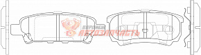 Тормозные колодки дисковые задние Mitsubishi Outlander 2.0/2.4 FIT 