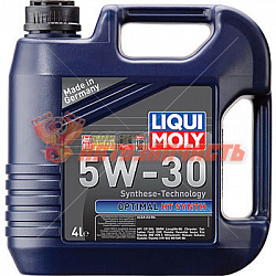 Масло моторное LiquiMoly Optimal Synth 5w30 4л НС-синтетическое (SL/CF;A3/B4)