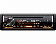 Автомагнитола JVC KD-X165 / USB, Белый дисплей, Кнопки Multi Color.  FLAC, 1RCA, съемная панель