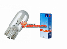 Лампа 12V W5W W2,1x9,5d (белая,безцокольная,номер,габариты,поворот) OSRAM