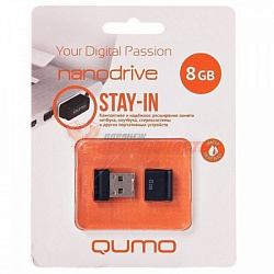 Флешка Qumo Nano USB 8GB белый