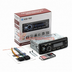 Автомагнитола ОРИОН ASD-989 (50Вт*4, AUX 3.5, Bluetooth,USB/SD,пульт)