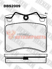 Тормозные колодки дисковые передние Volkswagen Transporter IV 15" 1992-2000 HEXEN 