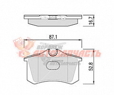 Тормозные колодки дисковые передние Audi A3/Audi A8/ Citroen/Skoda/VW/Peugeot Hankook FRIXA
