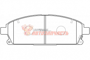 Тормозные колодки дисковые передние Nissan Pathfinder 97-04 X-Trail 01-07