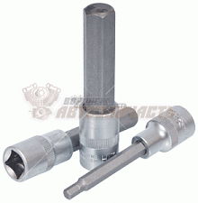 Головка торцевая HEX  6 мм (1/2") 100 мм со вставкой Автодело