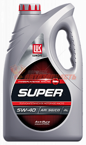 Масло моторное Лукойл Супер  5W40 4л, SG/CD полусинтетическое