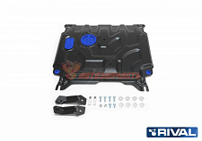 Защита картера Kia Rio (17-), Hyundai Solaris (17-) /+ крепеж/  RIVAL