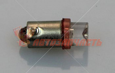 Лампа светодиодная 12V T5W BA9S (красная, линза) 1LED G 12V 