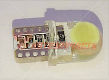 Лампа светодиодная 12V W5W T10 белый  1 диод SIL COB SMALL 