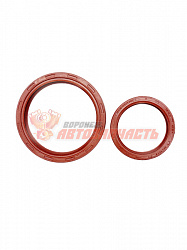 Сальник коленвала Газель (перед+зад) 55х70х8/80х100х10 красные (2шт) к-т