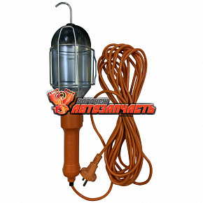 Лампа переносная универсальная ТОП АВТО 5 метров, 220В/60Вт (с выключателем, подвесной крюком)