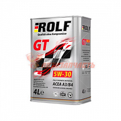 Масло моторное Rolf GT 5w30  4л A3/B4 (МВ 229.5 VW 502.00/505.00) /металл/