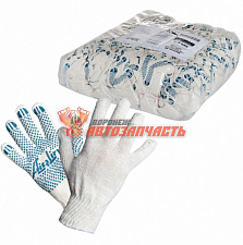 Перчатки хлопчатобумажные с ПВХ 7,5-8 класс  /точка /