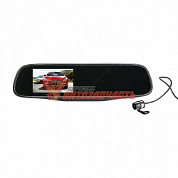 Видеорегистратор SilverStoneF1 NTK-351 Duo / Дисп 4,3" Зеркало з/в + камера з/в ,  Full HD,140гр