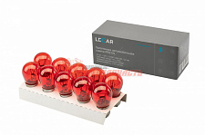 Лампа 12V PR21/5W BAY15d (красная, смещение по высоте, задний стоп-сигнал) LECAR
