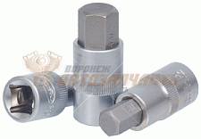 Головка торцевая HEX  8 мм (1/2")  55 мм со вставкой Автодело