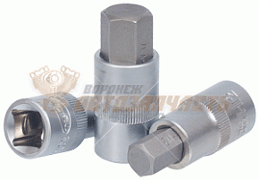 Головка торцевая HEX  8 мм (1/2")  55 мм со вставкой Автодело