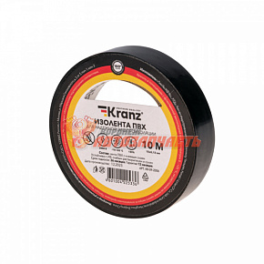 Изолента ПВХ 0,13х15 мм, 10 м, черная KRANZ