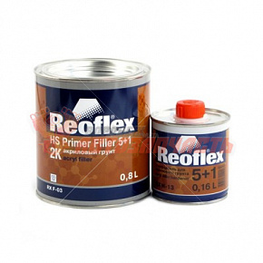 Грунт 5+1 акриловый белый HS с отвердителем REOFLEX (0,8л+0,16л)