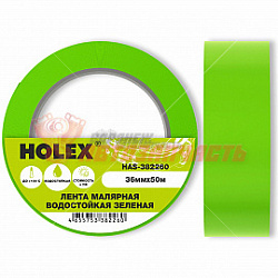 Малярная лента 36мм*50м зеленая 100С HOLEX