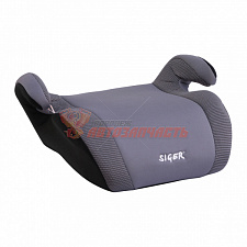 Детское автомобильное кресло подушка бустер Siger "Мякиш Плюс" груп. 3 (серый)