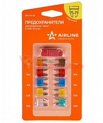 Предохранитель Mini набор (5А, 7,5А, 10А, 15А, 20А, 25А, 30А) (10 шт.) AIRLINE