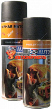 Краска Автон акрил черная матовая аэр 520 мл