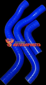 Комплект патрубков радиатора 2170 силикон (3шт) A-RUS