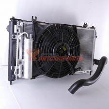 Радиатор охлаждения 2190 FL в сборе с радиатором кондиционера, вентилятором, патрубками