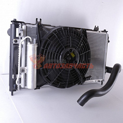 Радиатор охлаждения 2190 FL в сборе с радиатором кондиционера, вентилятором, патрубками