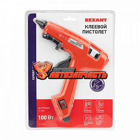 Пистолет клеевой, 100Вт, Ø11мм, ЭКСПЕРТ, блистер REXANT