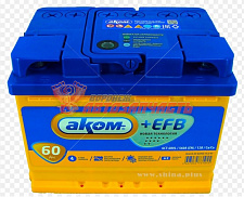 Аккумуляторная батарея  60Ah обратный (600А) AKOM EFB 242х175х190