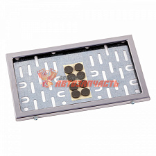 Рамка для номерн знака 290x170 ГОСТ, тип 1A металл, с металл адаптером в сб. Dollex