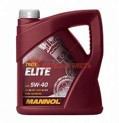 Масло моторное Mannol Elite 5w40 4л синтетика (7903)
