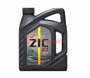 Масло моторное ZIC X7 5w30  4л  синтетика