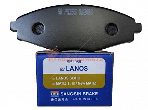 Тормозные колодки дисковые передние Deawoo Nexia/Lanos SANGSIN к-т 4 шт 