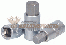 Головка торцевая HEX 14 мм (1/2")  55 мм со вставкой Автодело