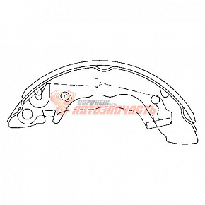 Тормозные колодки барабанные задние Hyundai Accent (TAGAZ) DOHC/SOHC SANGSIN