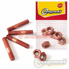 Ремонтный комплект приемной трубы ГАЗ-3302 Riginal (к-т 4 шпильки 8 гаек)