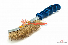 Щетка по металлу 1-рядная баллонная Сервис ключ пласм. ручка @