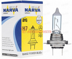 Лампа галогенная H7 12V 55W +30% NARVA RANGE POWER BLUE