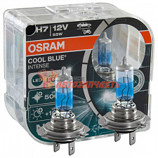 Лампа галогенная H7 12V 55W OSRAM COOL BLUE INTENSE NEXT +100% яркости 5000K (2 лампы в боксе)