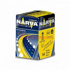 Лампа галогенная H4 12V 60/55W +30% NARVA RANGE POWER BLUE (P43t)