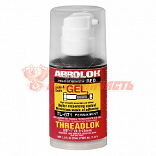 Герметик-фиксатор резьбы ABRO красный (неудаляемый) 35 мл гель 
