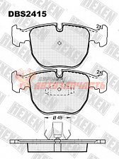 Тормозные колодки дисковые передние BMW 5 (E39), 7 (E38), X3 (E83), X5 (E53) HEXEN 